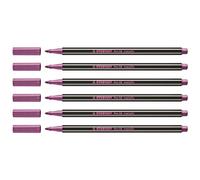 STABILO Lot de 6 Stylos feutre Pen 68 metallic pointe moyenne rose métallisé