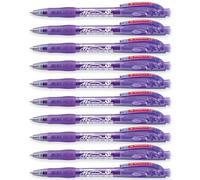 STABILO Marathon Lot de 10 stylos à bille rétractables fins Violet