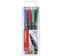 STABILO OHPen - Marqueur permanent - Pointe médium 1,0 mm - Pochette de 4