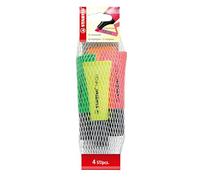 STABILO Surligneur Neon Multicolore - Lot de 4 pièces