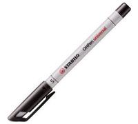 STABILO OHpen Lot de 10 Feutre de rétroprojection avec encre soluble Point superfine 0,4 mm Noir
