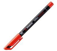 STABILO OHPen - Marqueur permanent - Lot x 10 marqueurs - Rouge (encre permanente/pointe médium 1 mm)