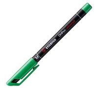 STABILO OHPen - Marqueur permanent - Lot x 10 marqueurs - Vert (encre permanente/pointe fine 0,7mm)