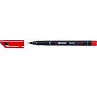 STABILO OHPen - Marqueur permanent - Lot x 10 marqueurs - Rouge (encre permanente/pointe superfine 0,4mm)
