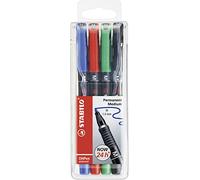 STABILO OHPen marqueur universel permanent pointe ogive moyenne 1 mm couleurs assorties étui de 4