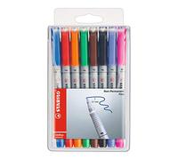 STABILO Marqueur OHPen – pointe fine 0,7 mm, encre non-permanente – pochette 8 marqueurs