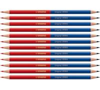 STABILO Original - Crayon de couleur - lot x 12 crayons bicolor-rouge et bleu