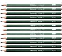 STABILO Crayons graphite Othello papier 4H tête trempée - lot de 12