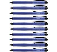 STABILO Stylo bille Palette- lot x10 stylos roller retractable - bleu
