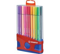 STABILO Pen 68 20er ColorParade rouge/bleu avec languette de suspension