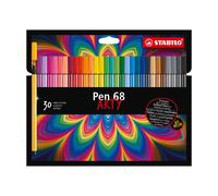 STABILO Pen 68 ARTY Coffret de 30 stylos-feutres de qualité premium à pointe fine