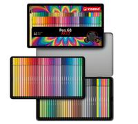 STABILO - Feutre de coloriage Pen 68 ARTY - boîte métal 66 feutres adulte pointe moyenne assortis