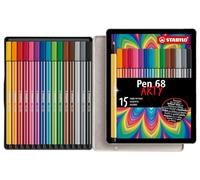 Stabilo Pen 68 Boîte métal de 15 feutres