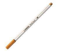 STABILO Pen 68 Brush Feutre de qualité supérieure avec pointe pinceau pour largeurs de trait variables - Stylo unique - Ocre foncé