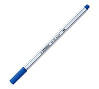 STABILO Pen 68 Brush Stylo à pointe pinceau de qualité supérieure avec pointe pinceau pour des épaisseurs de trait variables - Stylo unique - Bleu outremer