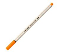STABILO Pen 68 Brush Stylo à pointe pinceau de qualité supérieure avec pointe pinceau pour des épaisseurs de trait variables - Orange