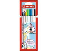 STABILO Feutre pinceau Pen 68 brush – étui en carton de 8 G