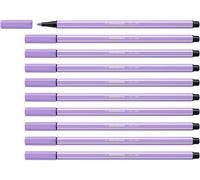 Stabilo Pen 68 - Lot De 10 Feutres Pointe Moyenne - Lilas Clair (68/59)