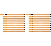 STABILO Pen 68 - Feutre dessin - Lot x 10 feutres de coloriage pointe moyenne - Orange papaye (Lot de 2)
