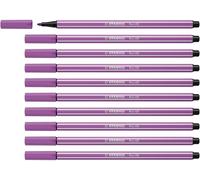 STABILO Pen 68 - Feutre dessin - Lot x 10 feutres de coloriage pointe moyenne - Violine