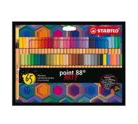 STABILO Pen 88 Feutre à pointe fine ARTY, Pochette carton de 65 couleurs /Arts et loisirs créatifs
