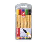 Stabilo Pochette 10 Feutres Point88. Pointe Extra Fine. Coloris Assortis