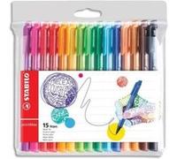 STABILO Pochette de 15 feutres d'écriture pointMax, pointe moyenne. Coloris assortis G