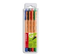 STABILO GREENpoint stylo fin Noir, Bleu, Rouge, Vert 4 pièce(s)