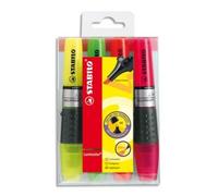 Stabilo Pochette De 4 Surligneurs Pointe Biseautée Encre Liquide Assortis Luminator