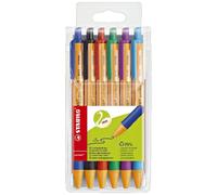 STABILO Pochette de 6 Stylo Bille Rétractable POINTBALL Tracé 0,5 mm couleurs assorties