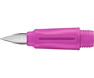 STABILO Poignée pour stylo d'école Easy Buddy Fresh Edition en rose/bleu clair avec plume pour gauchers L