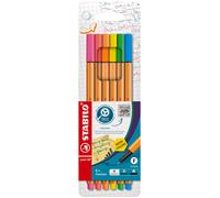 Stabilo Point 88 - Boîte En Carton 6 Pièces Couleurs Néon