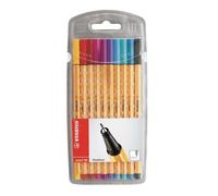 STABILO Stylo-feutre Point 88 – Pointe fine 0,4 mm – Étui carton x10 – Coloris standard