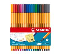 STABILO Point 88 Lot de 18 feutres à pointes fines
