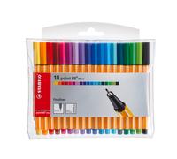 STABILO Feutre d'écriture point 88 Mini - Pochette 10 mini feutres pointe fine, coloris assortis