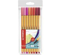 Stabilo Point 88 Pochette de 8 Stylos-feutres pointe fine Nuances de Rouge