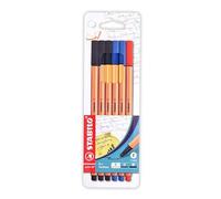 STABILO - Point 88, Stylo Feutre Pointe Fine, Etui Carton x 6 Stylos Fins
