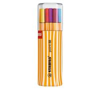 Stabilo Point 88 Twin-Pack Stylo feutre 0,4 mm Assortis Boite de 20 | Lot de 20