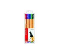 Stabilo point pochette de 6 stylos-feutres 0,4 mm couleurs assorties 88 6