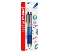 STABILO - Stylo bille - pointball colorful - blister carton x 2 stylos à bille rechargeables - bleu