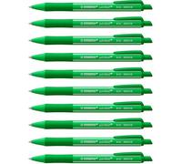STABILO - Stylo bille - pointball colorful - lot x 10 stylos à bille rechargeables - vert