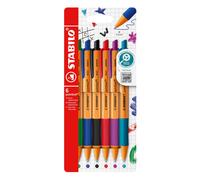 STABILO Pointball Lot de 6 stylos bille rétractables