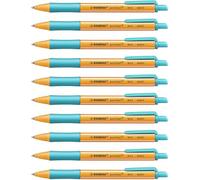 STABILO Stylo bille Pointball Lot de 10 rechargeables Turquoise
