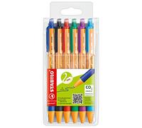 STABILO pointball - Stylo bille - Pochette x 6 stylos bille rechargeables - Coloris assortis