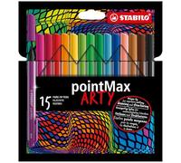 STABILO pointMax Arty Lot de 15 feutres fins Couleurs assorties