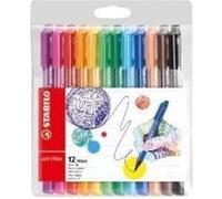 Stabilo pointMax Feutre couleurs assorties encre à l'eau 0.8 mm large pack de 12 G