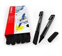 Stabilo Pointmax Stylo feutre en nylon fin - 0.8 mm - Lot de 10 Black - 488/46