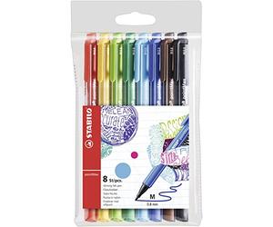 STABILO pointMax - Stylo feutre - Pochette x 8 feutres d'écriture pointe moyenne 0,8 mm - Coloris assortis