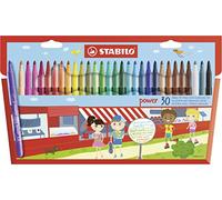 STABILO power - Feutre de coloriage - Étui carton x 30 feutres pointe moyenne - Coloris assortis