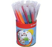 STABILO power - Feutre de coloriage - Pot métal x 36 feutres pointe moyenne - 12 couleurs assorties